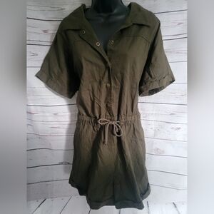 Wild Fable Forest Green Short Romper